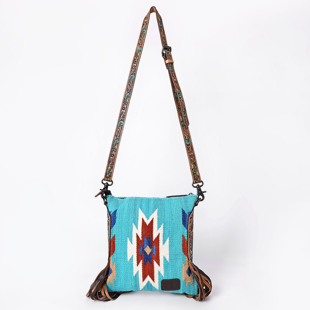 American Darling Hand Tooled Saddle Blanket Genuine Leather
