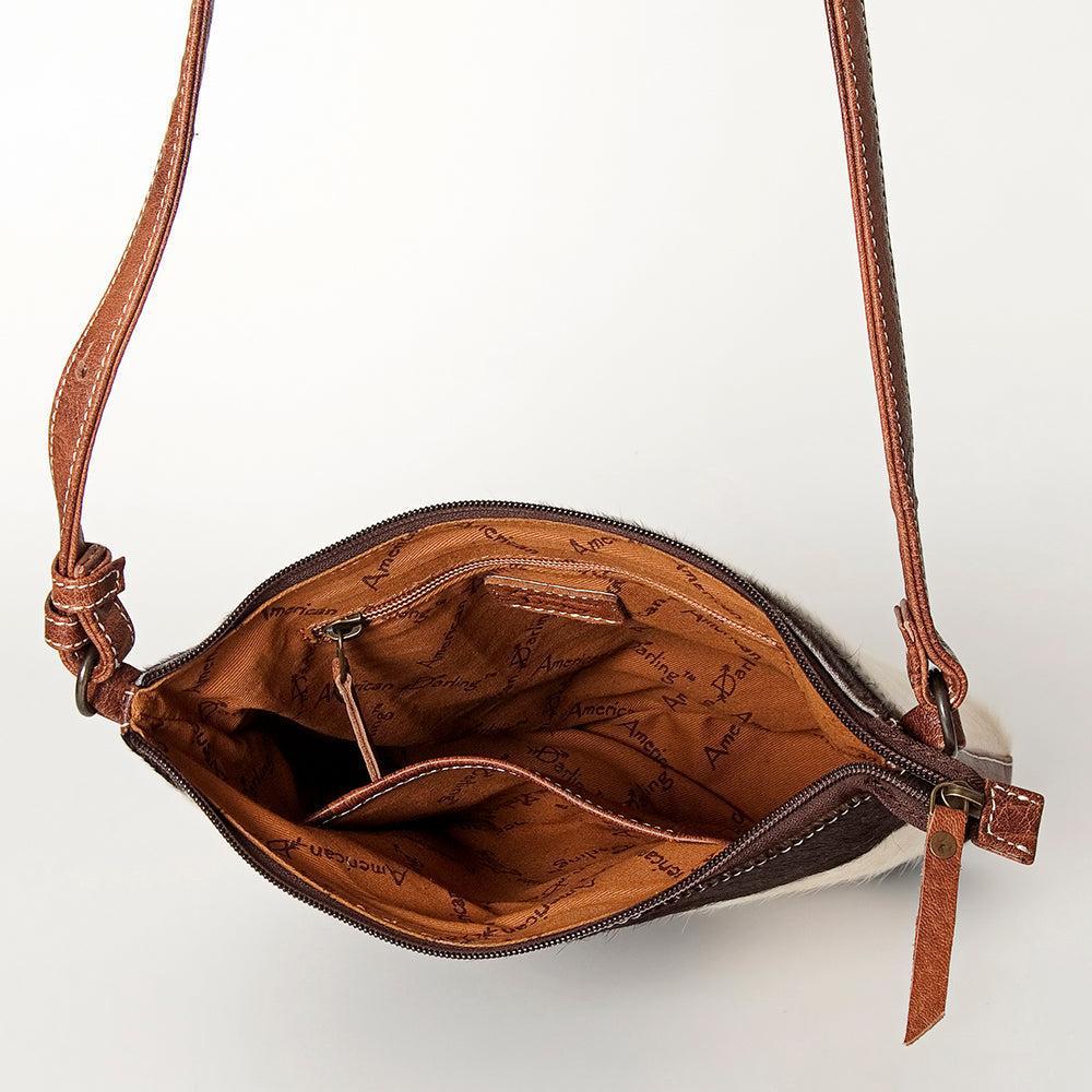 American Darling Hair-On Genuine Leather Large Crossbody Bag