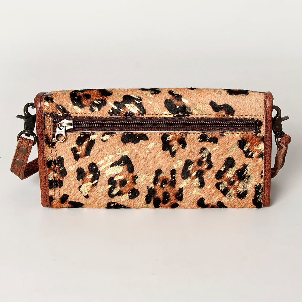 American Darling Western Wallet Bag Hair-On Cowhide Genuine Vegetable Tanned Leather Travel Clutch with YKK Zipper