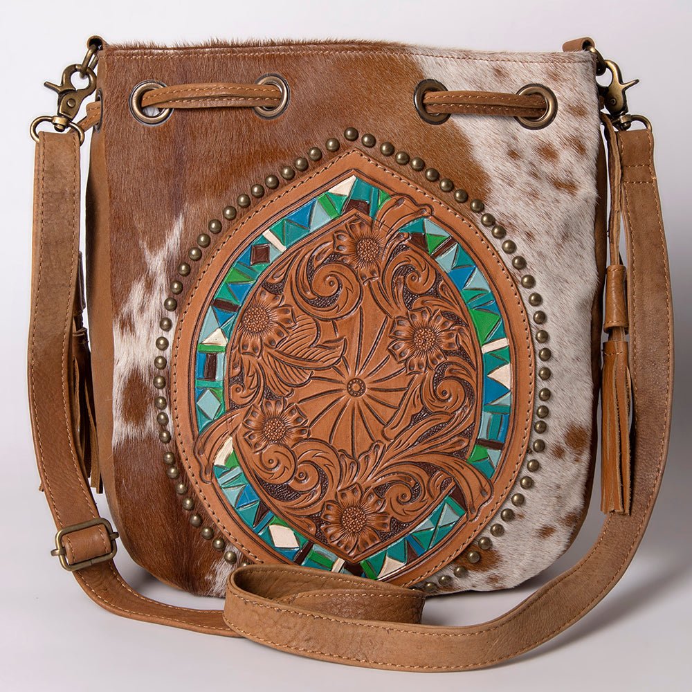 American Darling Crossbody Hand Tooled Genuine Leather