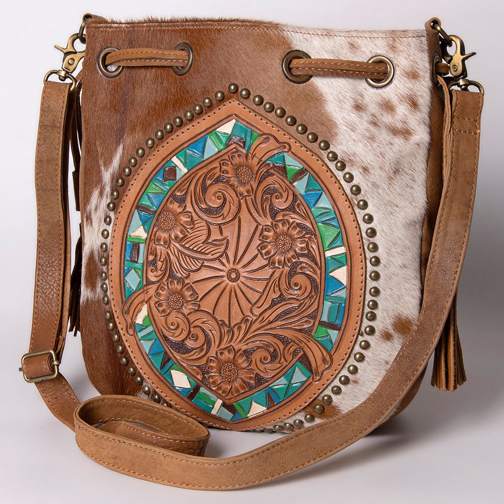 American Darling Crossbody Hand Tooled Genuine Leather