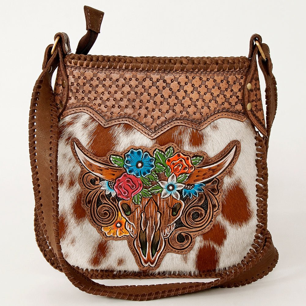 American Darling Crossbody Hand Tooled Genuine Leather