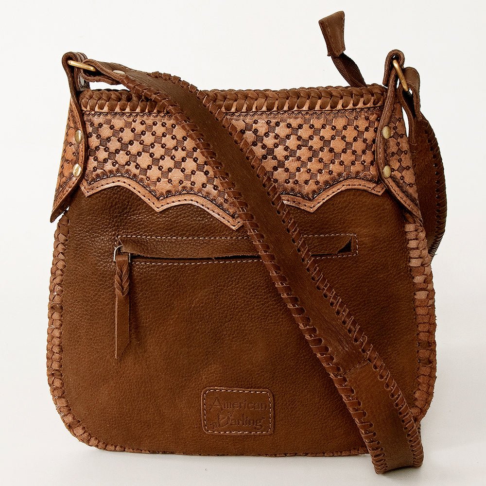 American Darling Crossbody Hand Tooled Genuine Leather