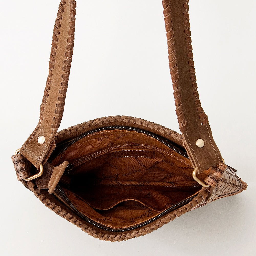 American Darling Crossbody Hand Tooled Genuine Leather