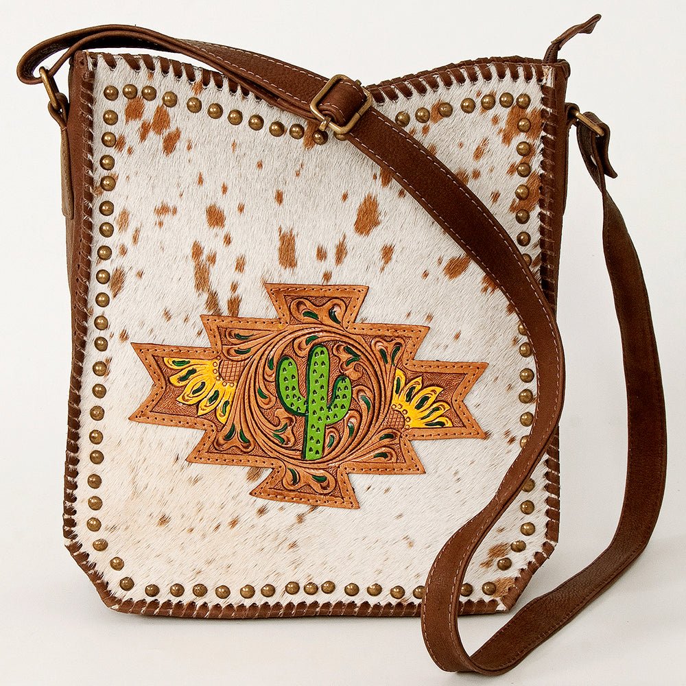 American Darling Large Crossbody Hand Tooled Genuine Leather