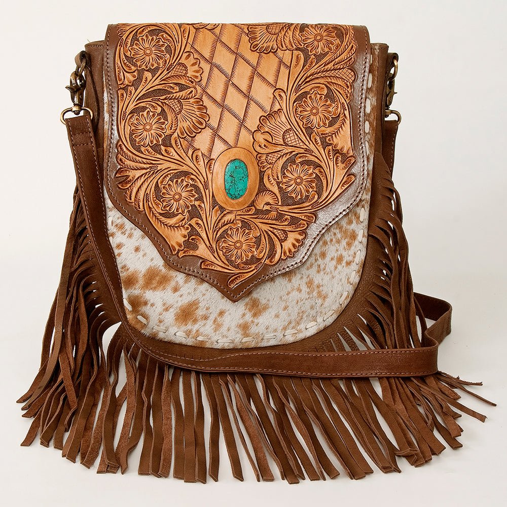 American Darling Large Crossbody Hand Tooled Genuine Leather