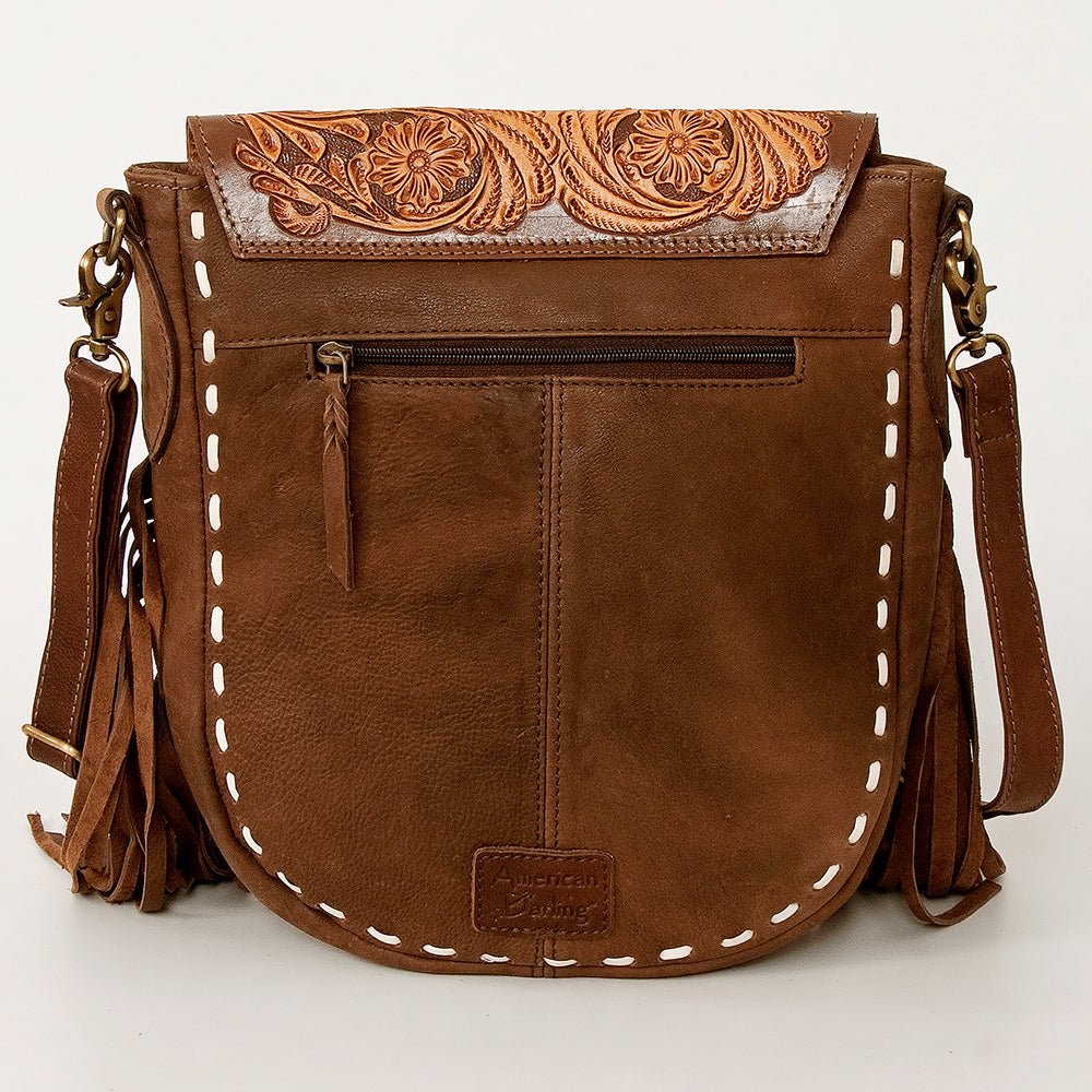 American Darling Large Crossbody Hand Tooled Genuine Leather