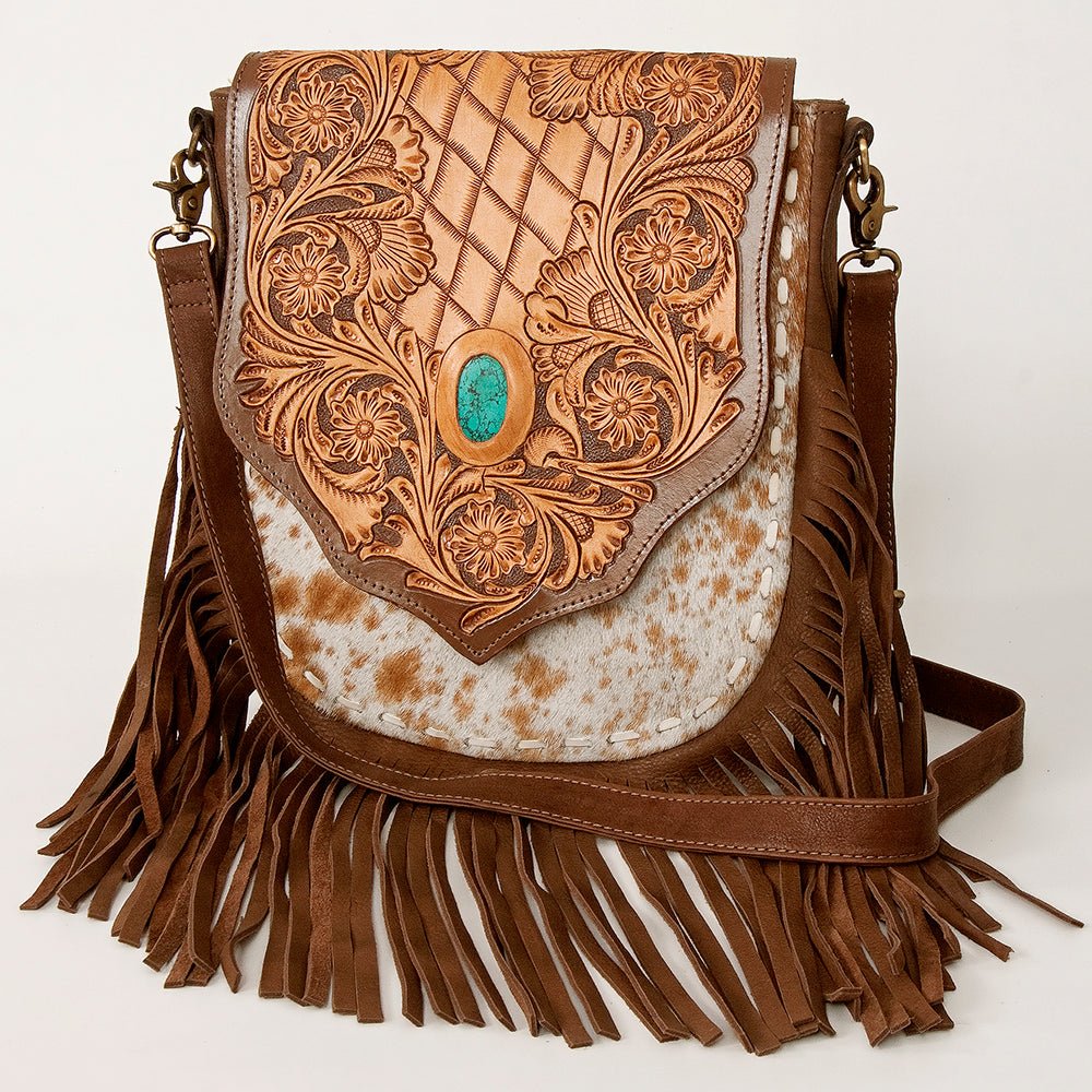 American Darling Large Crossbody Hand Tooled Genuine Leather
