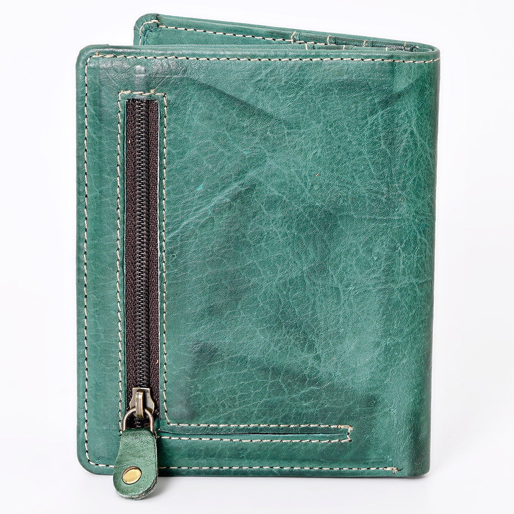 Never Mind Card-Holder Vintage Handmade Genuine Cowhide Leather