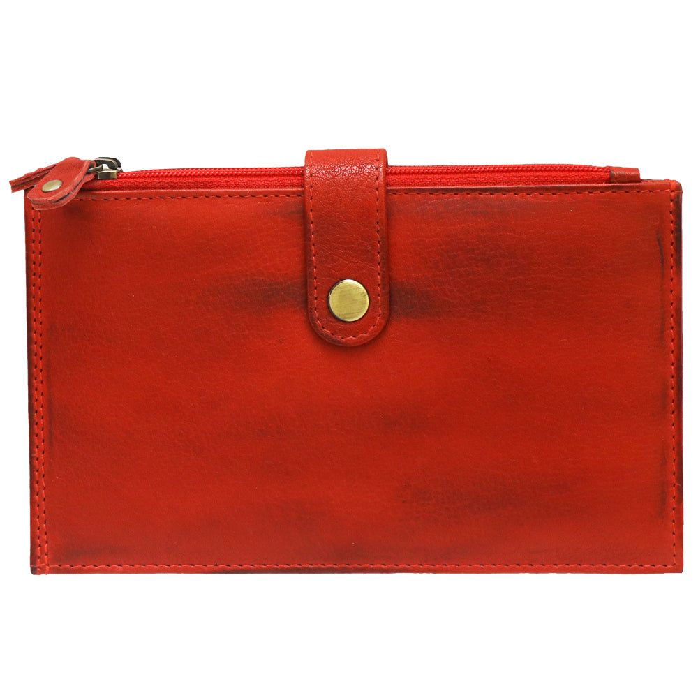 Never Mind Wallet Vintage Handmade Genuine Cowhide Leather