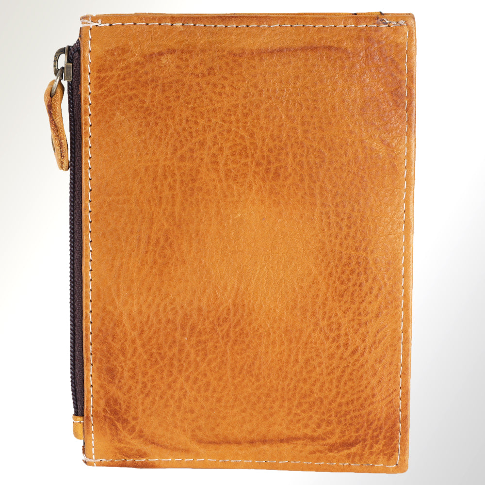 Never Mind Wallet Vintage Handmade Genuine Cowhide Leather