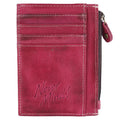 Never Mind Wallet Vintage Handmade Genuine Cowhide Leather