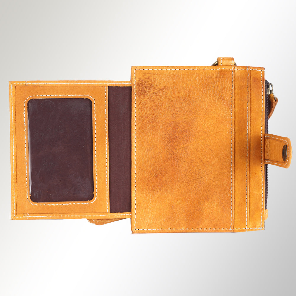 Never Mind Wallet Vintage Handmade Genuine Cowhide Leather