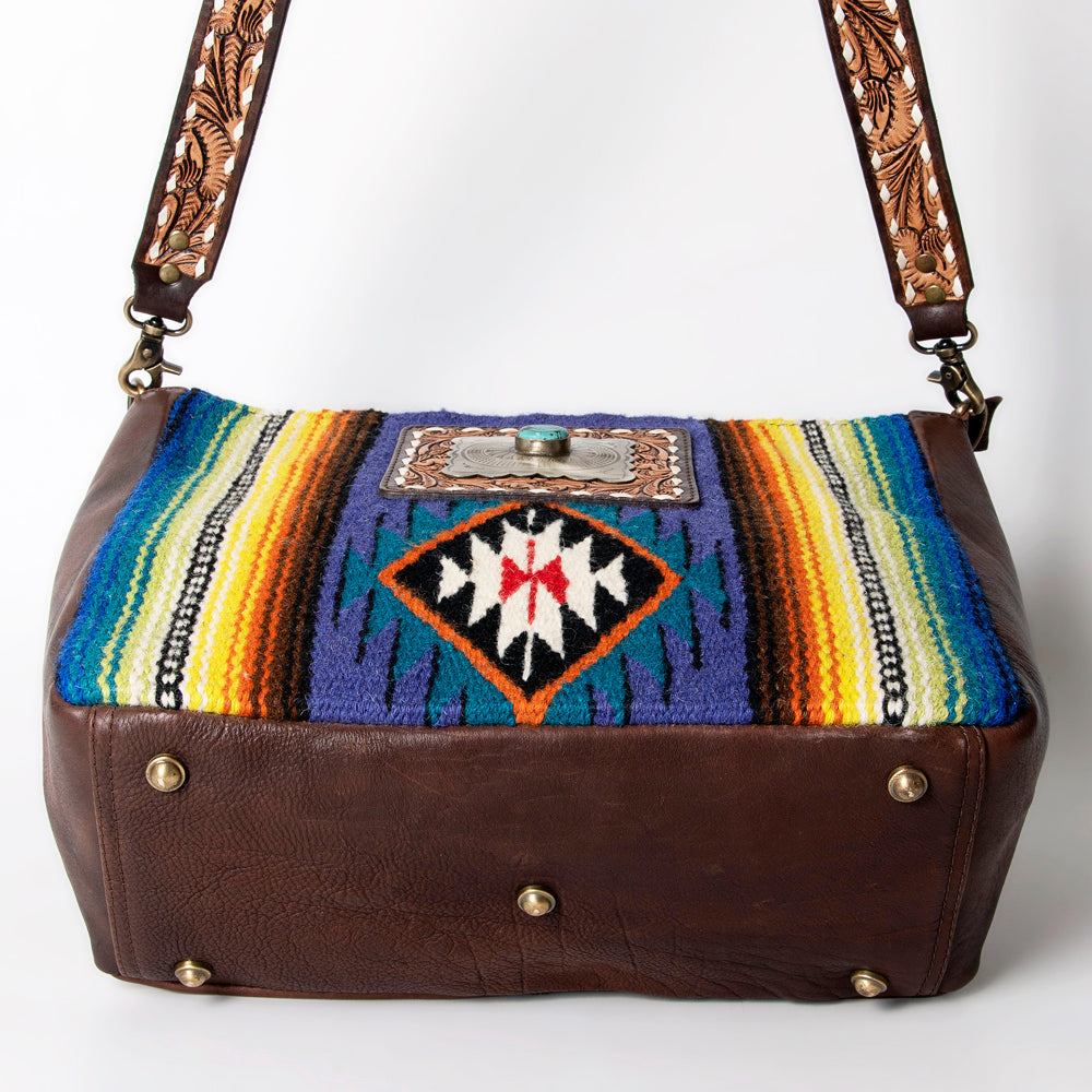 American Darling Messenger Saddle Blanket Genuine Leather