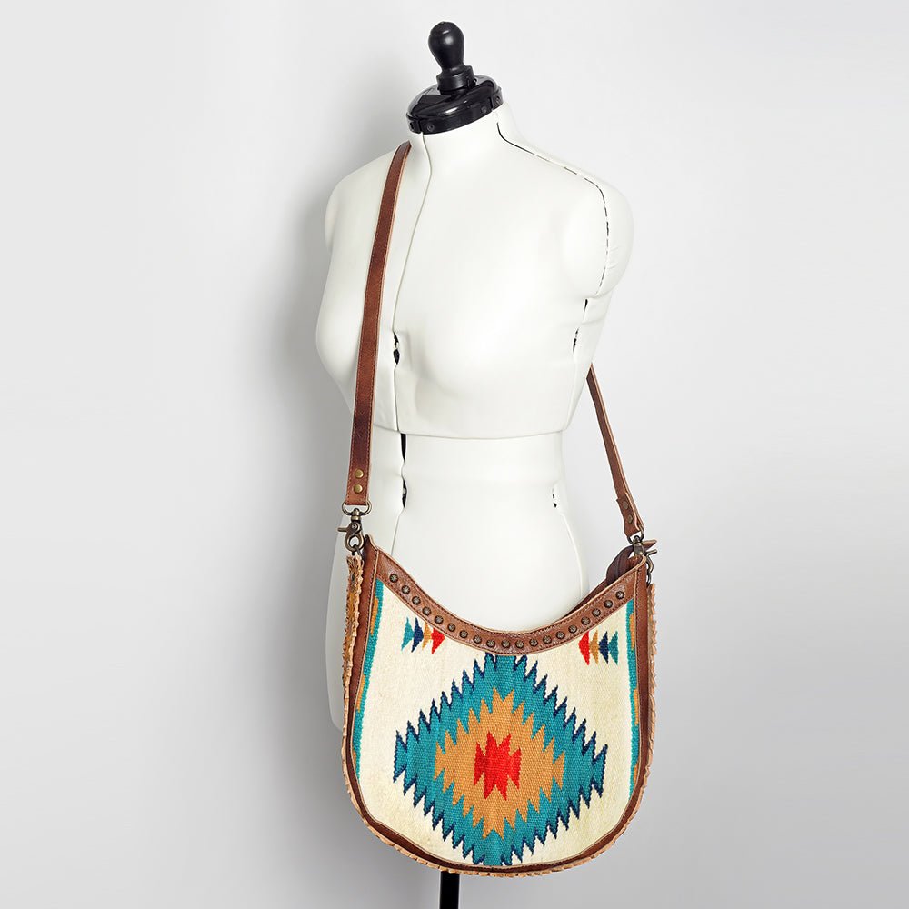 American Darling Hand Tooled Saddle Blanket Genuine Leather