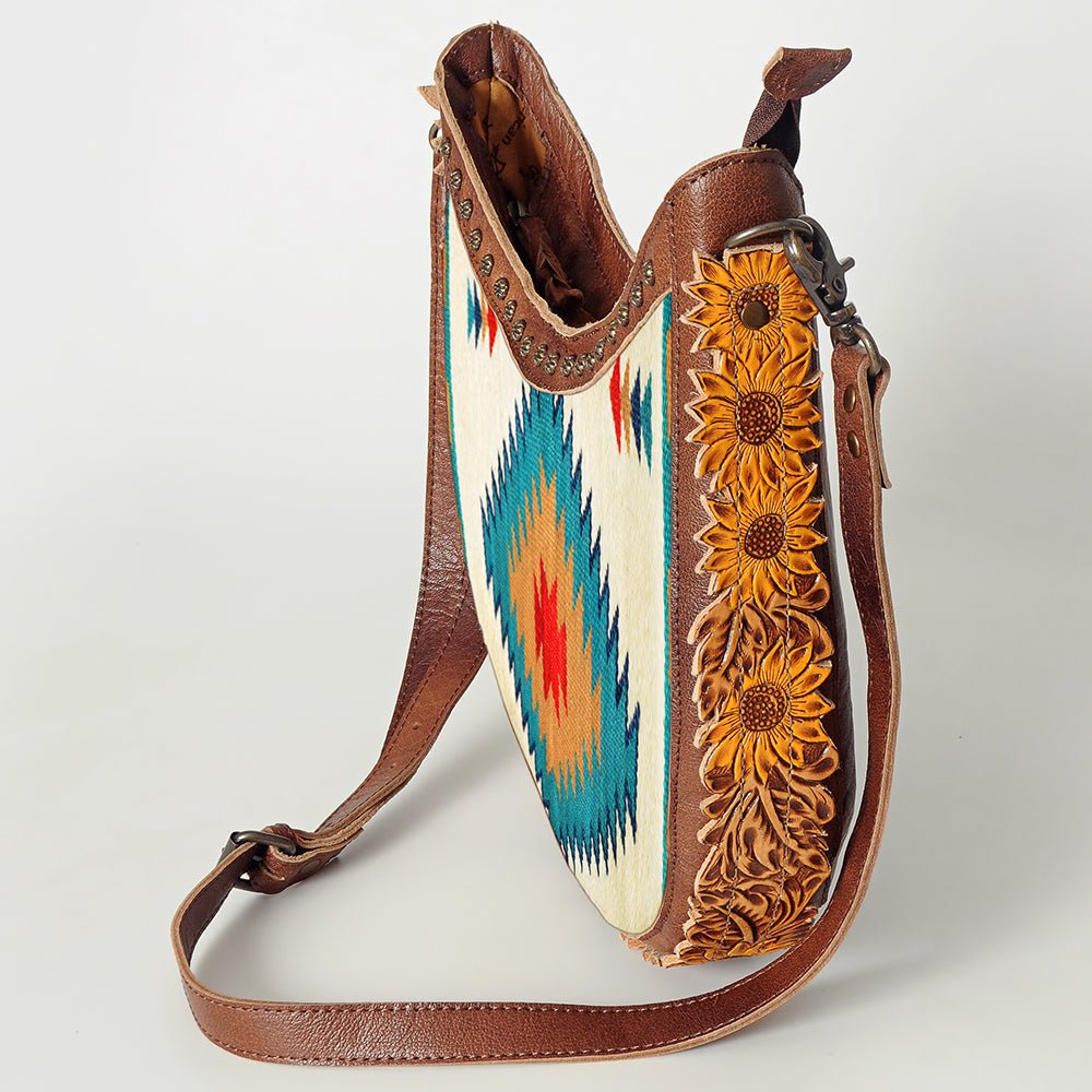 American Darling Hand Tooled Saddle Blanket Genuine Leather