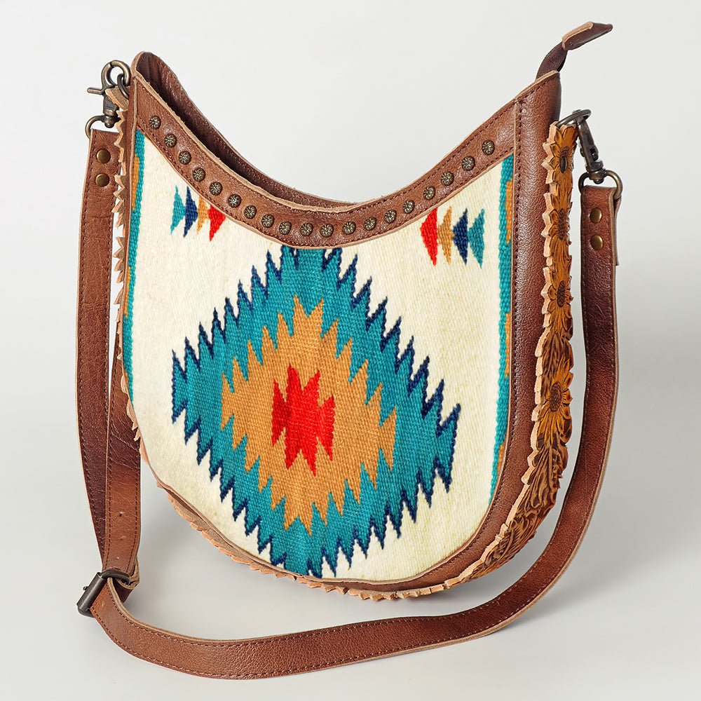 American Darling Hand Tooled Saddle Blanket Genuine Leather