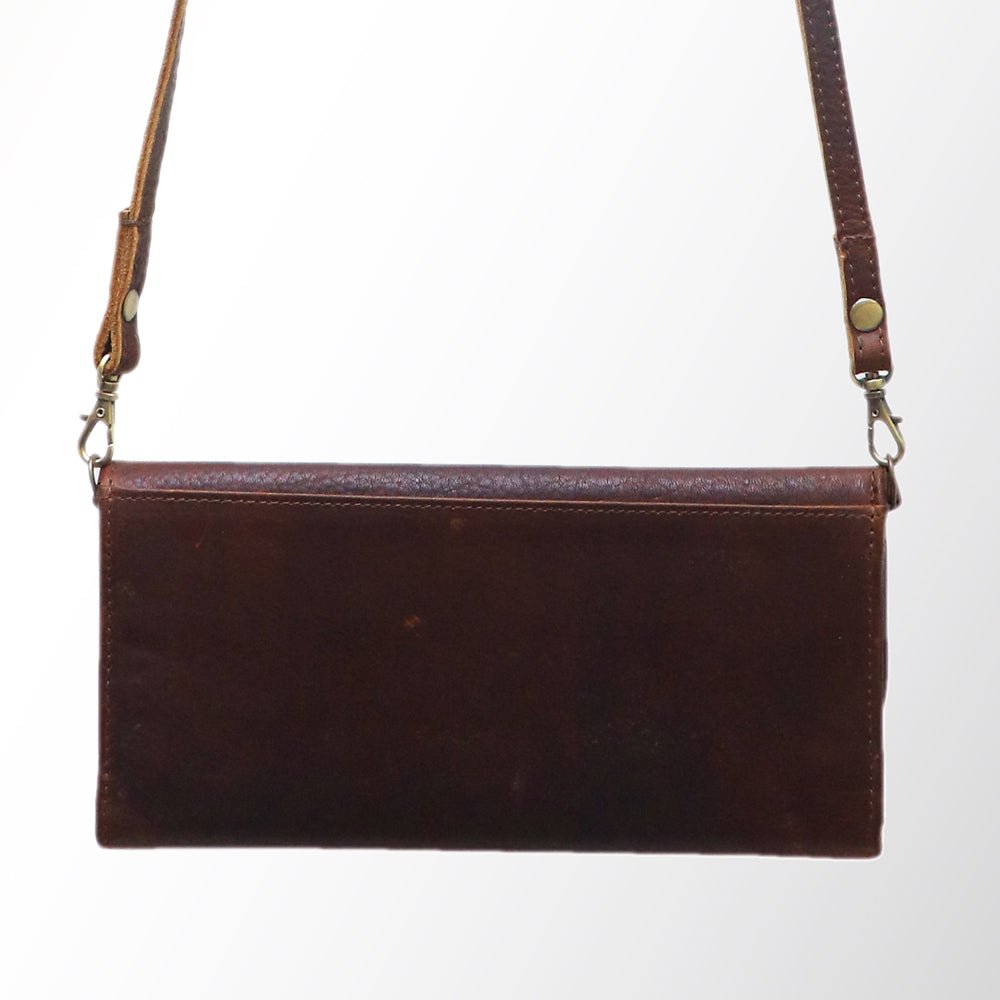 American Darling Wallet Hair on Full Grain Genuine Leather Western Women Bag | Handbag Purse Travel Clutch