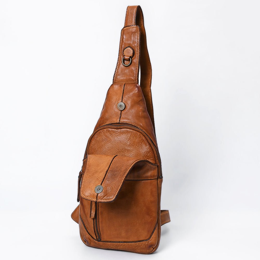 Full Grain Leather Sling Bag - – Hilason