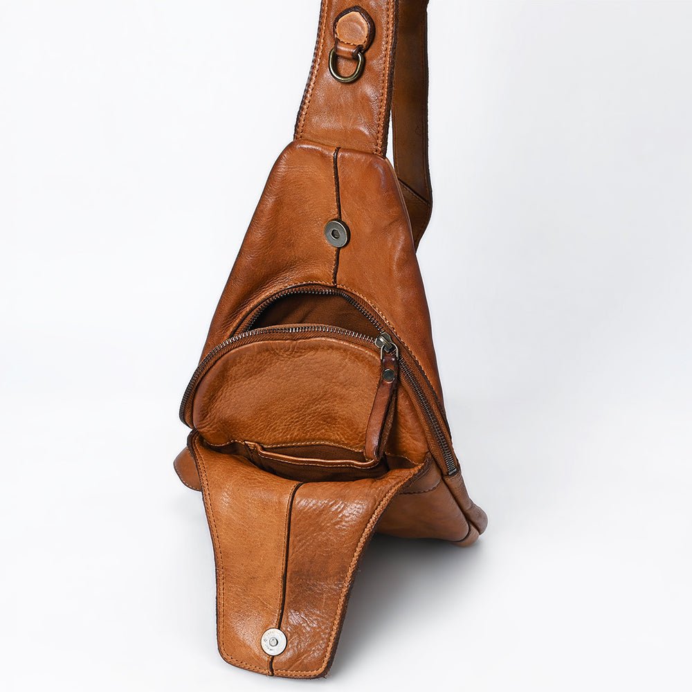 Full Grain Leather Sling Bag - – Hilason