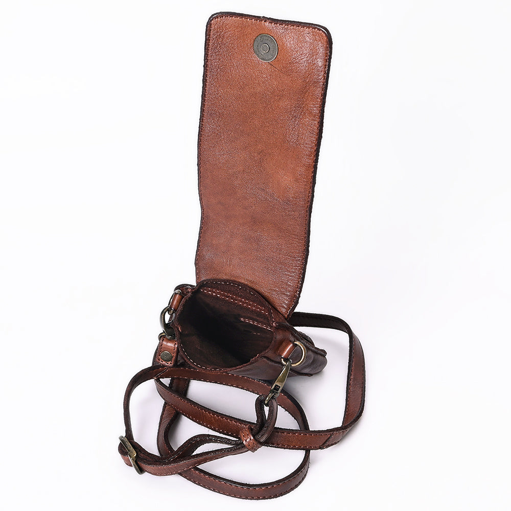 Vintage Handmade Premium Full Grain European Cowhide Leather Sling Bag For Women