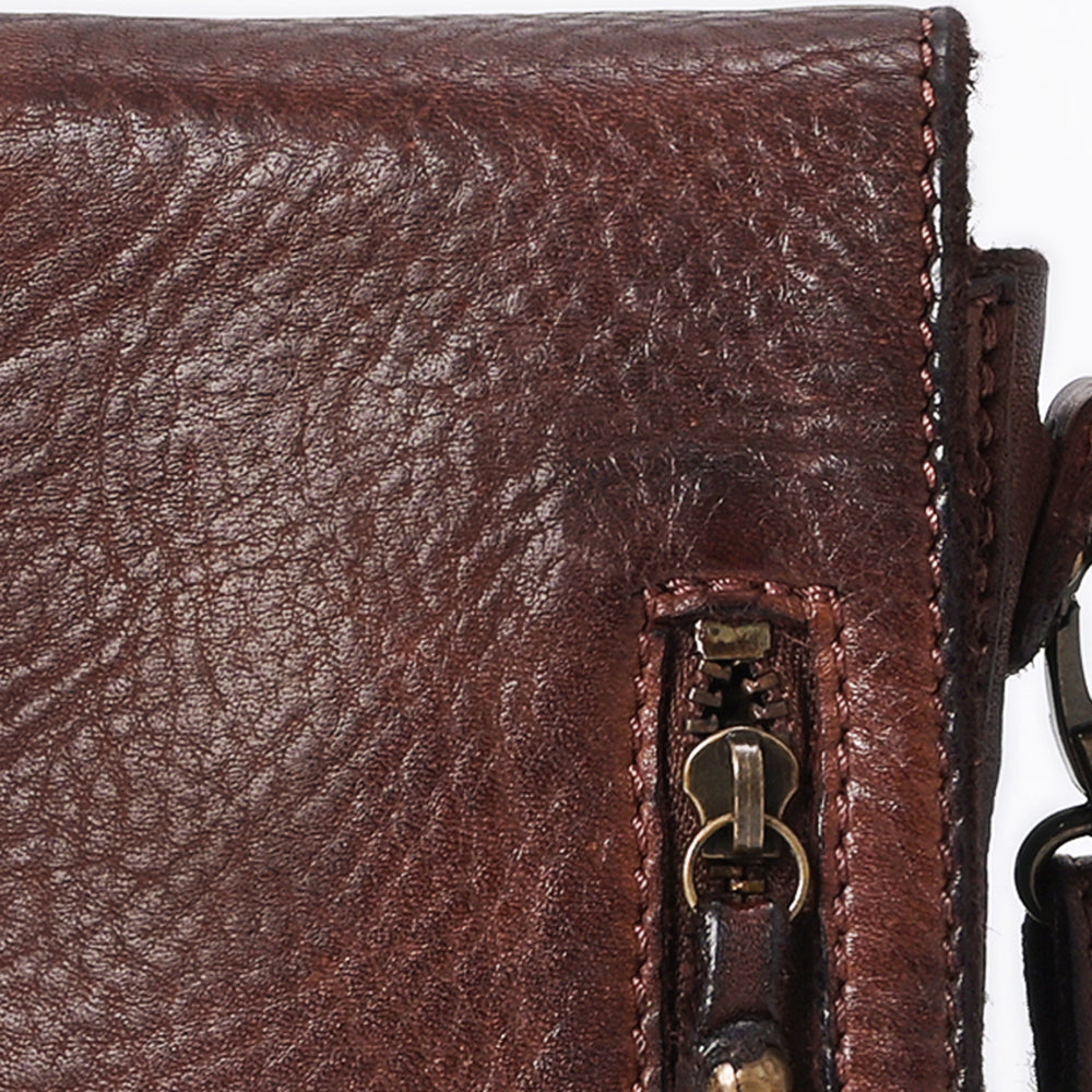 Vintage Handmade Premium Full Grain European Cowhide Leather Sling Bag For Women