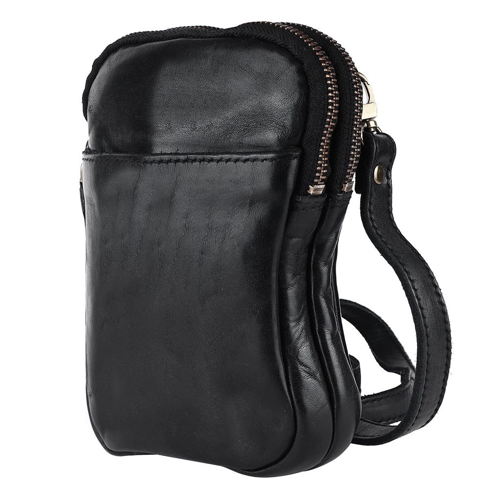 Spaghetti Western Sling Vintage Handmade Drum Dyed Genuine European Cowhide Leather