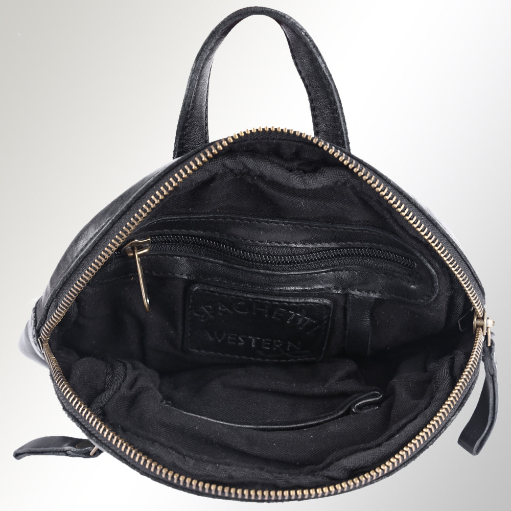 Spaghetti Western Backpack Vintage Handmade Drum Dyed Genuine European Cowhide Leather