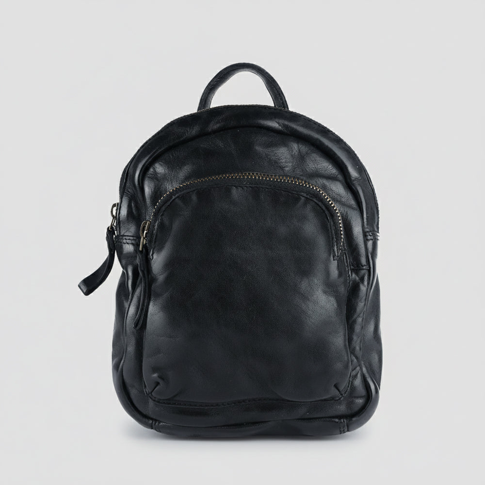 Spaghetti Western Swc206Blk Backpack Vintage Handmade Drum Dyed Genuine European Cowhide Leather Women Bag Western Handbag Purse