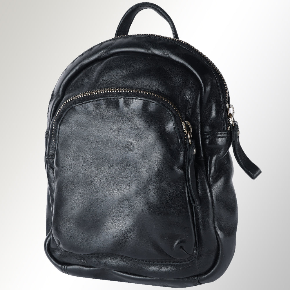 Spaghetti Western Backpack Vintage Handmade Drum Dyed Genuine European Cowhide Leather