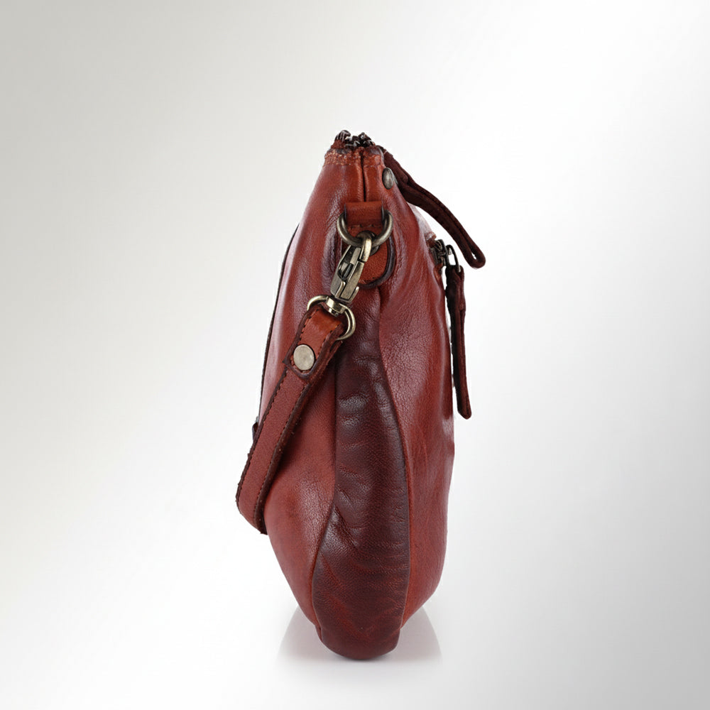 Spaghetti Western Swc207Cg Cross Body I Vintage Handmade Drum Dyed Genuine European Cowhide Leather Women Bag Western Handbag Purse