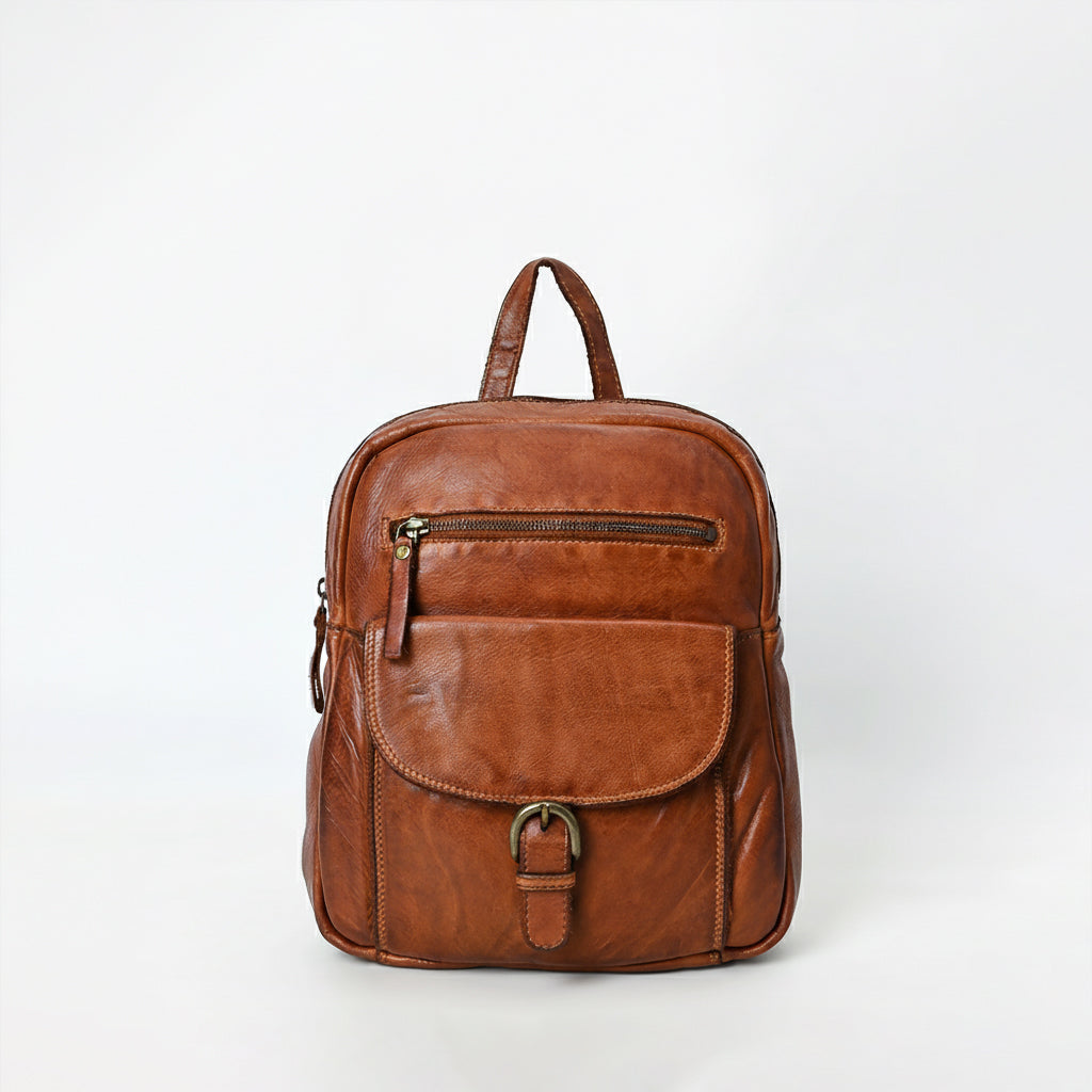 Spaghetti Western Swc211Cg Backpack Vintage Handmade Drum Dyed Genuine European Cowhide Leather Women Bag Western Handbag Purse
