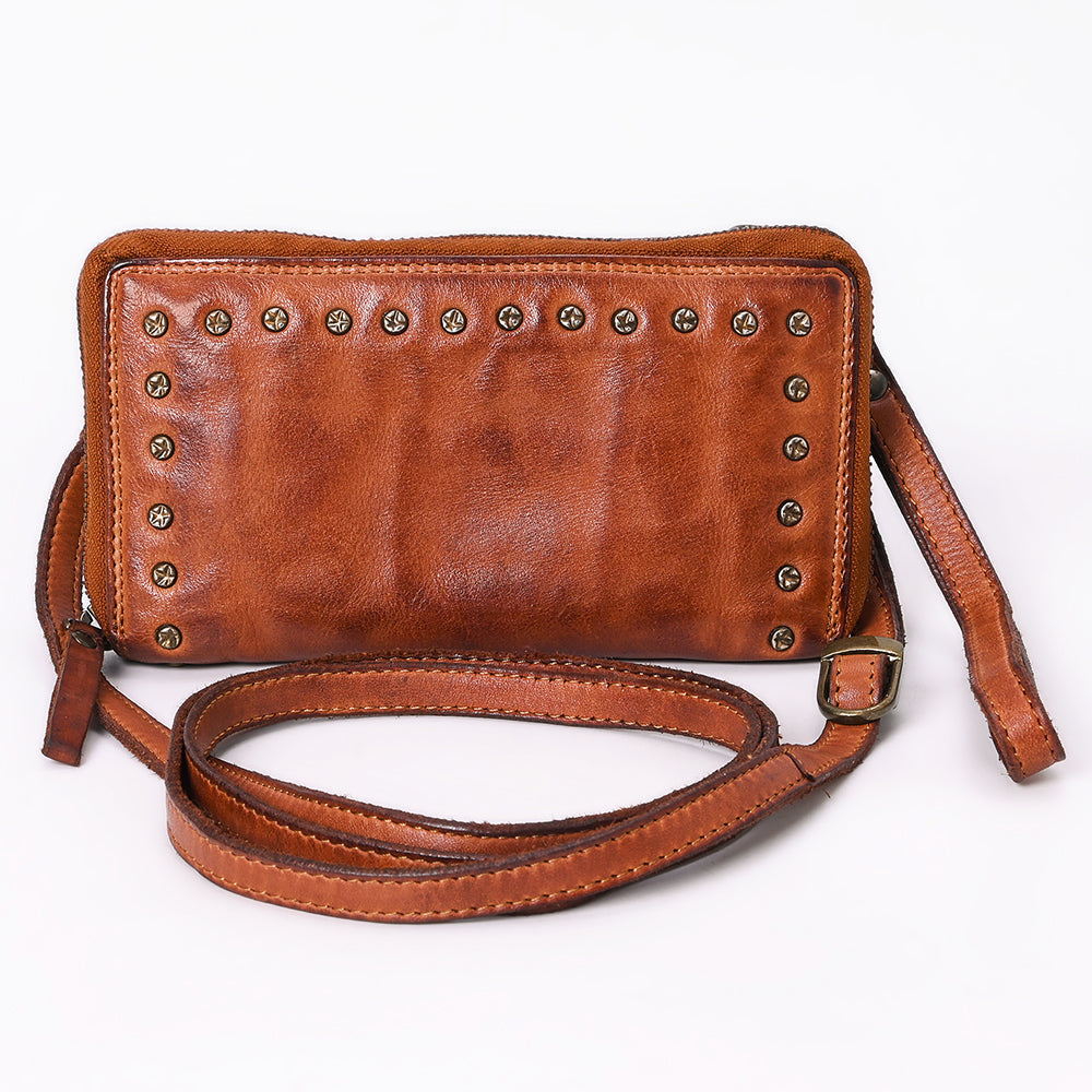 Spaghetti Western Wallet Vintage Handmade Drum Dyed Genuine European Cowhide Leather