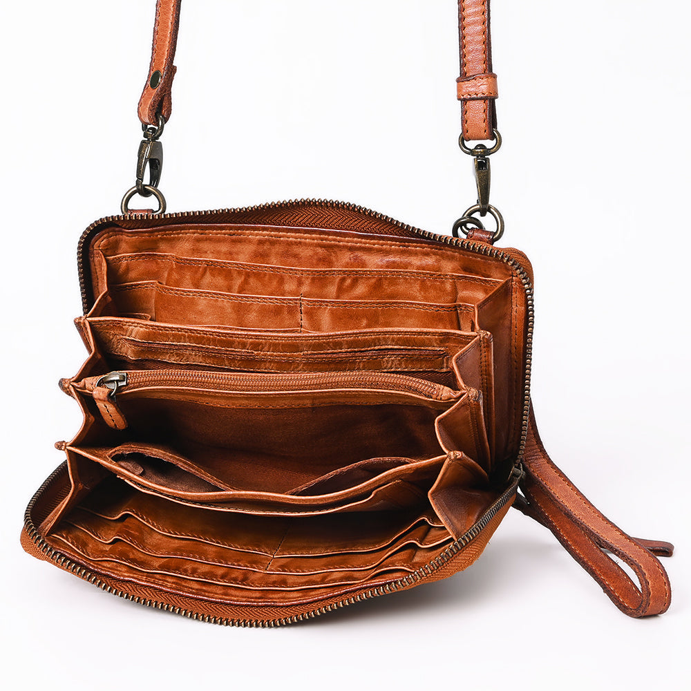 Spaghetti Western Wallet Vintage Handmade Drum Dyed Genuine European Cowhide Leather