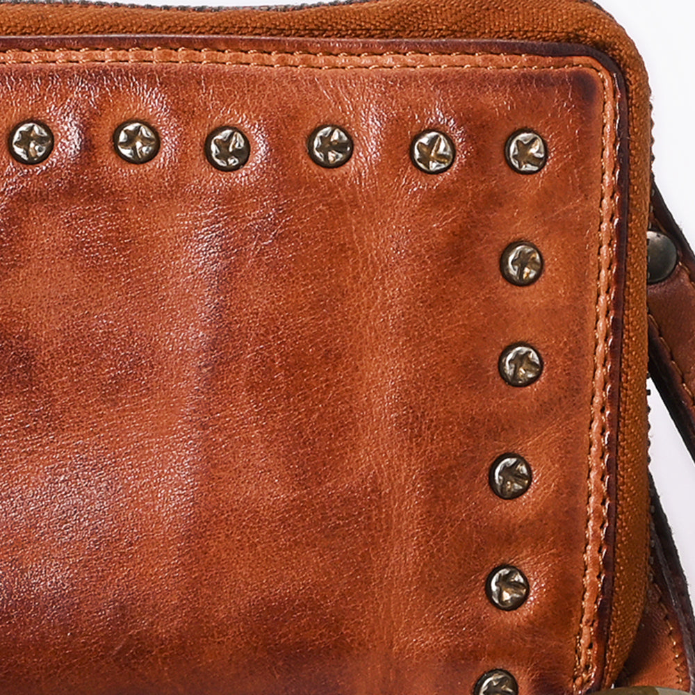 Spaghetti Western Wallet Vintage Handmade Drum Dyed Genuine European Cowhide Leather
