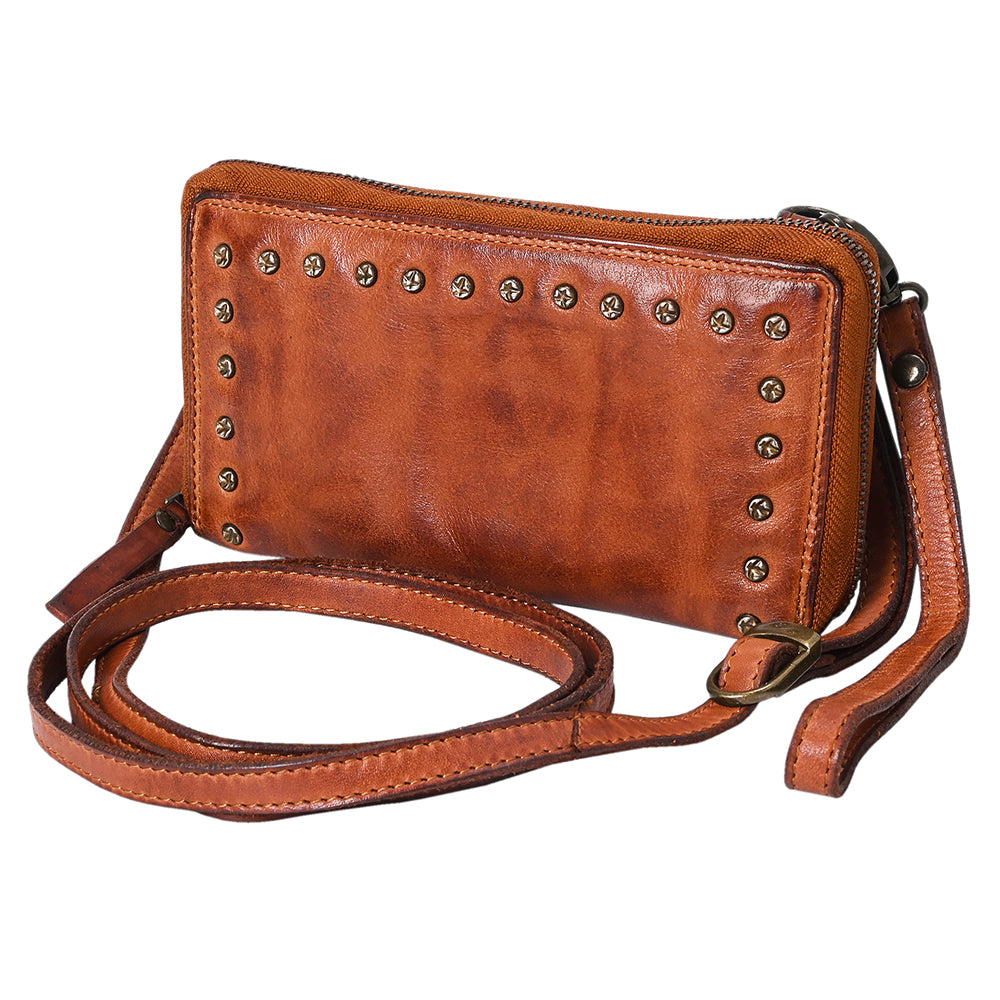 Spaghetti Western Wallet Vintage Handmade Drum Dyed Genuine European Cowhide Leather