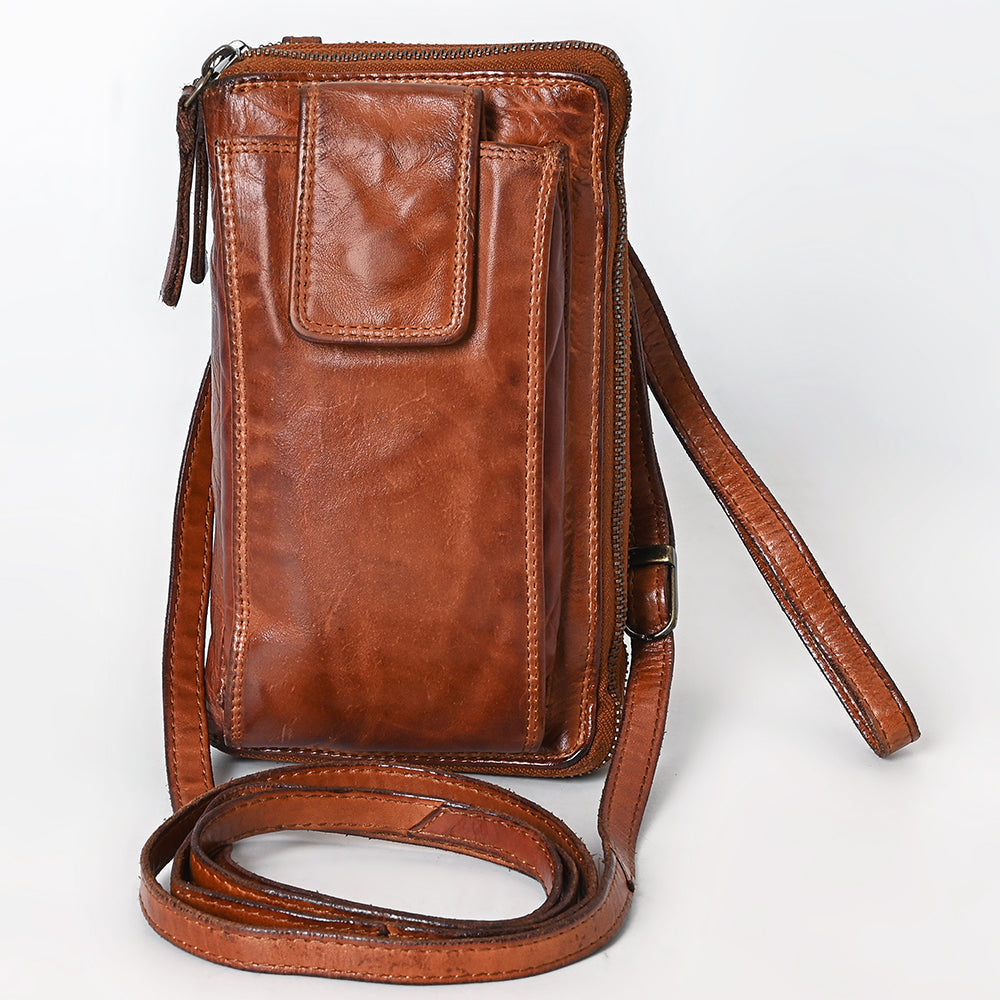 Spaghetti Western Sling Vintage Handmade Drum Dyed Genuine European Cowhide Leather