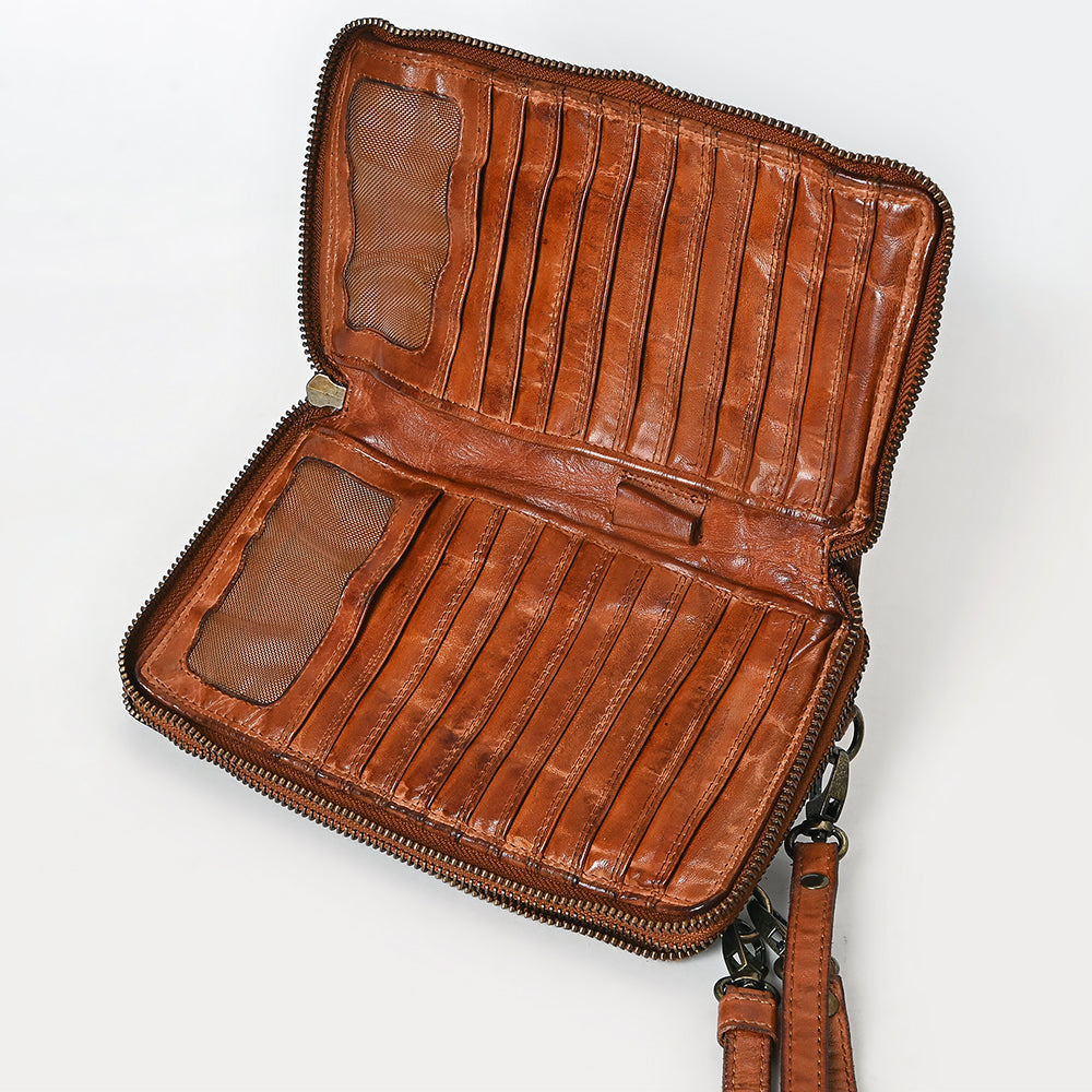 Spaghetti Western Sling Vintage Handmade Drum Dyed Genuine European Cowhide Leather