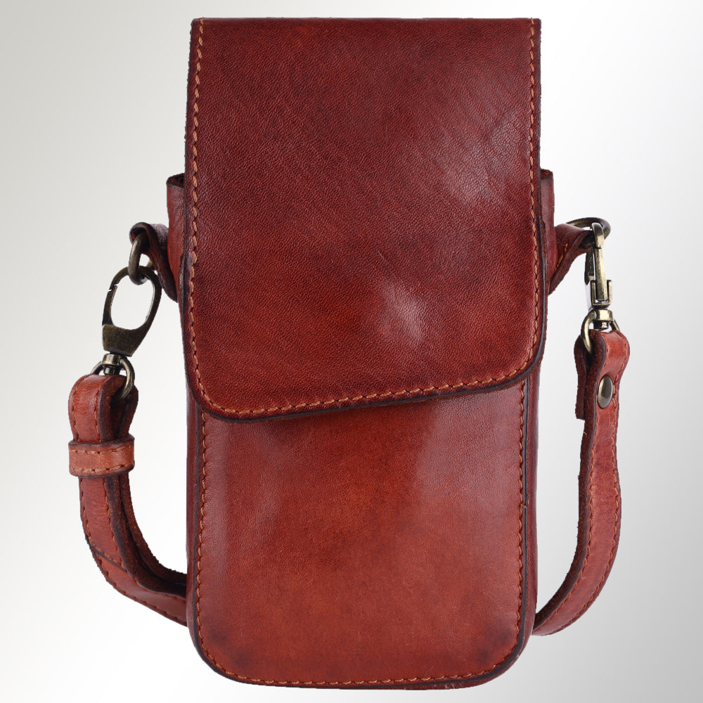 Spaghetti Western Sling Vintage Handmade Drum Dyed Genuine European Cowhide Leather