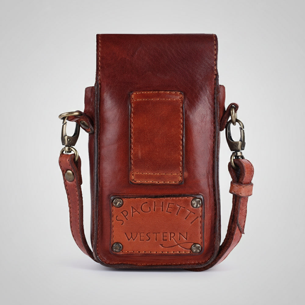 Spaghetti Western Swc214Cg Sling Vintage Handmade Drum Dyed Genuine European Cowhide Leather Women Bag Western Handbag Purse