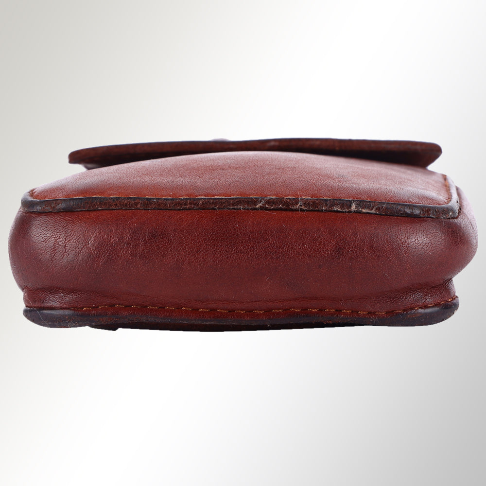 Spaghetti Western Sling Vintage Handmade Drum Dyed Genuine European Cowhide Leather
