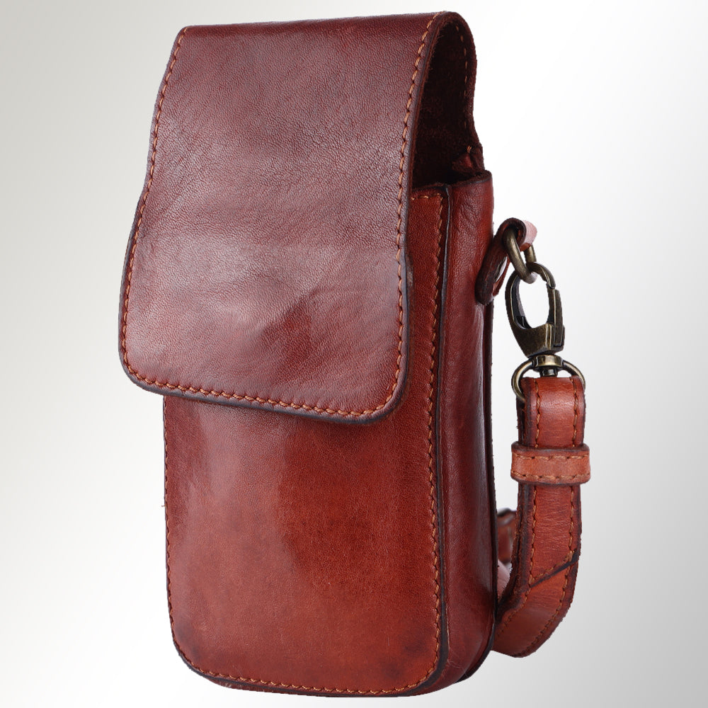 Spaghetti Western Sling Vintage Handmade Drum Dyed Genuine European Cowhide Leather