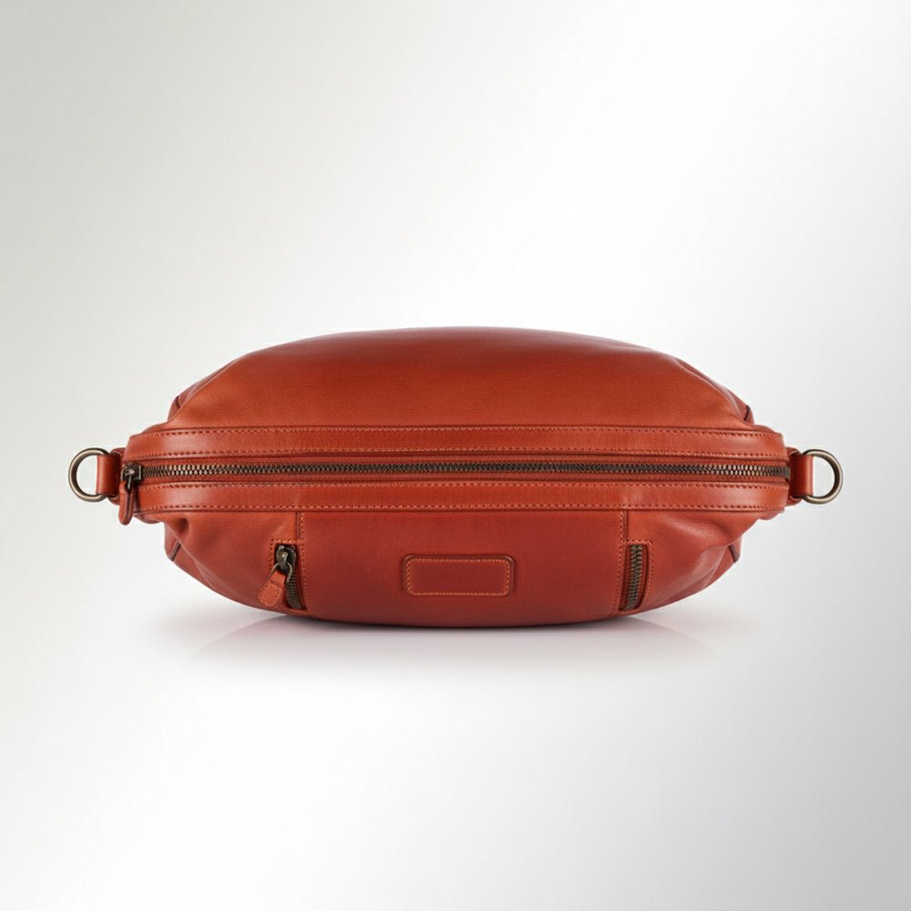 Spaghetti Western Hobo Vintage Handmade Drum Dyed Genuine European Cowhide Leather