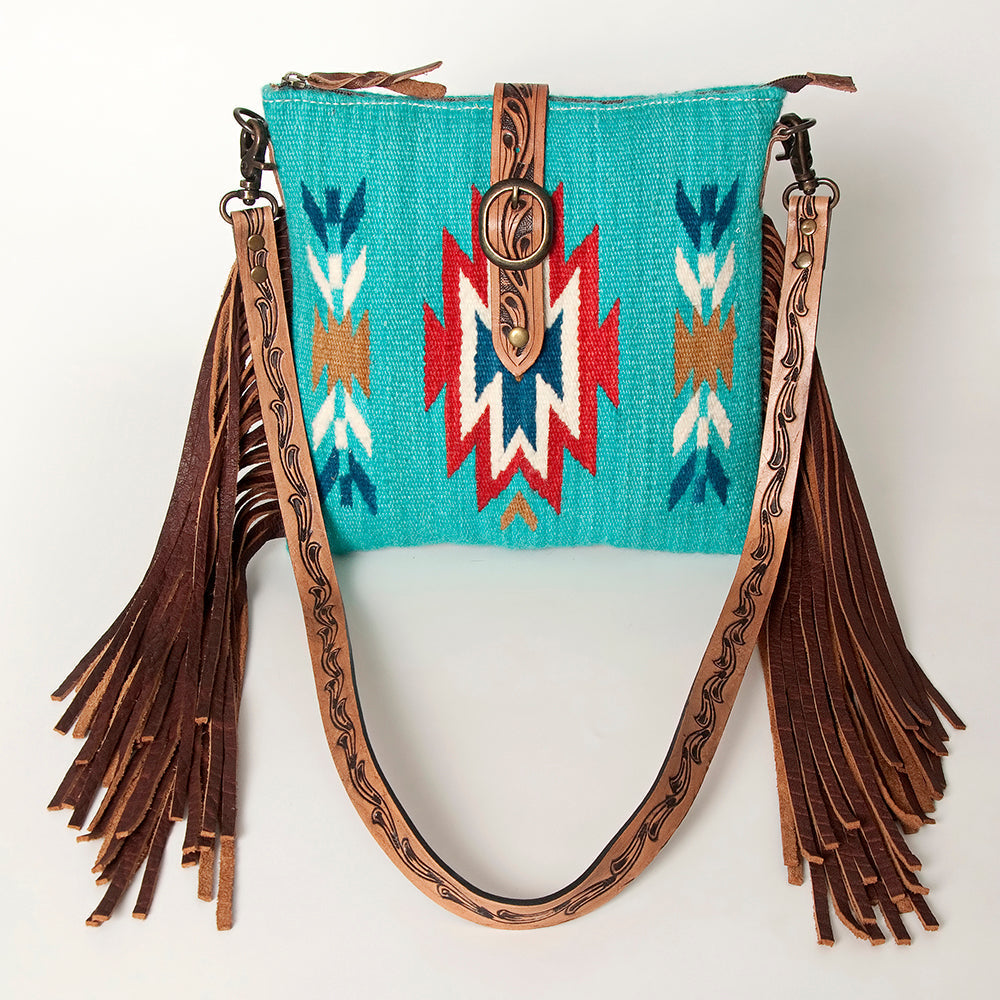 American Darling Hand Tooled Saddle Blanket Genuine Leather