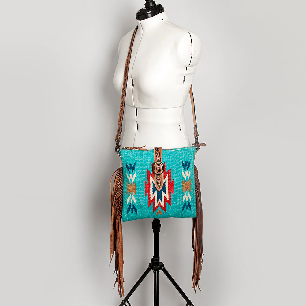 American Darling Hand Tooled Saddle Blanket Genuine Leather