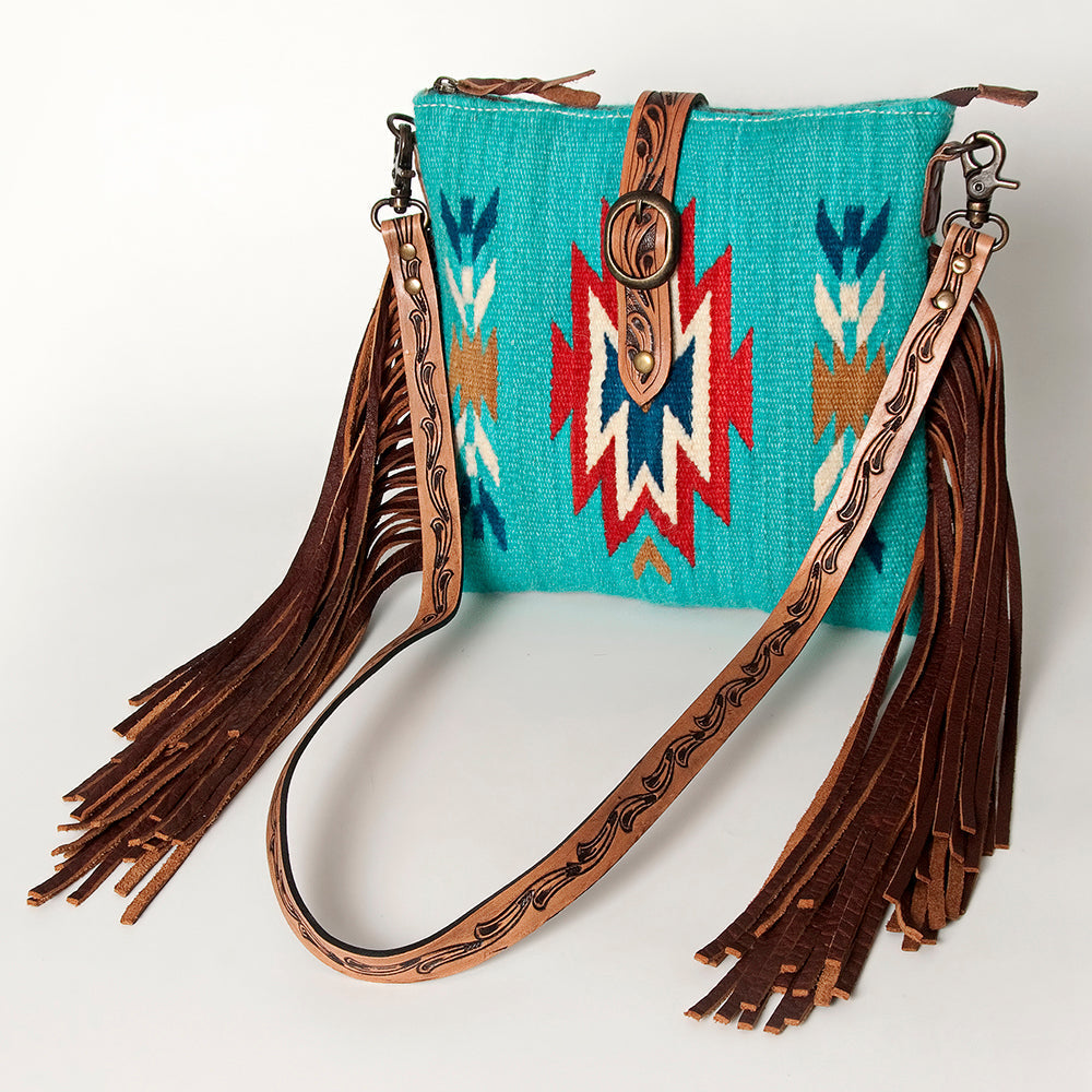 American Darling Hand Tooled Saddle Blanket Genuine Leather
