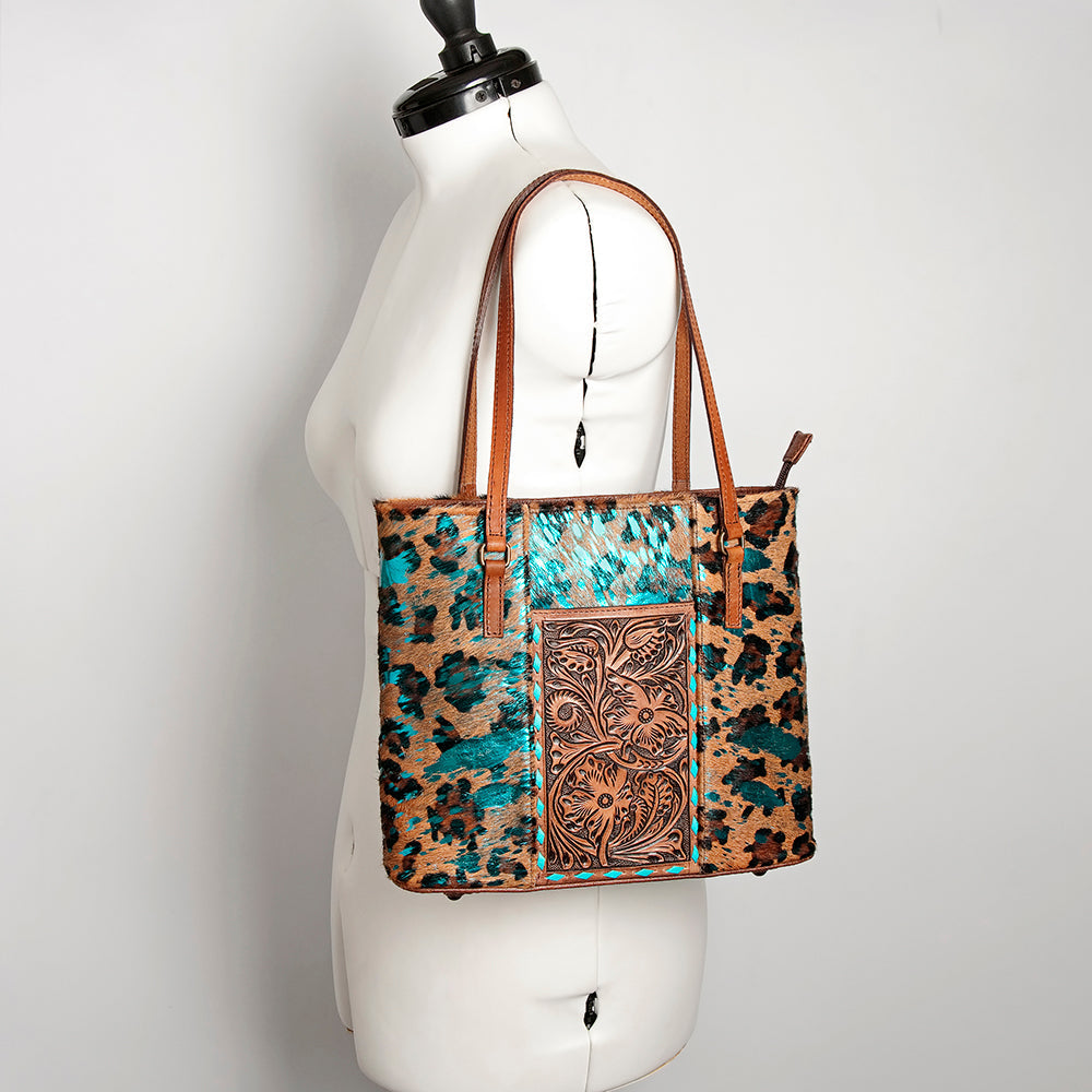 American Darling Tote Hand Tooled Hair-On Genuine Leather Western Women Bag Handbag Purse | Travel Bags College Casual