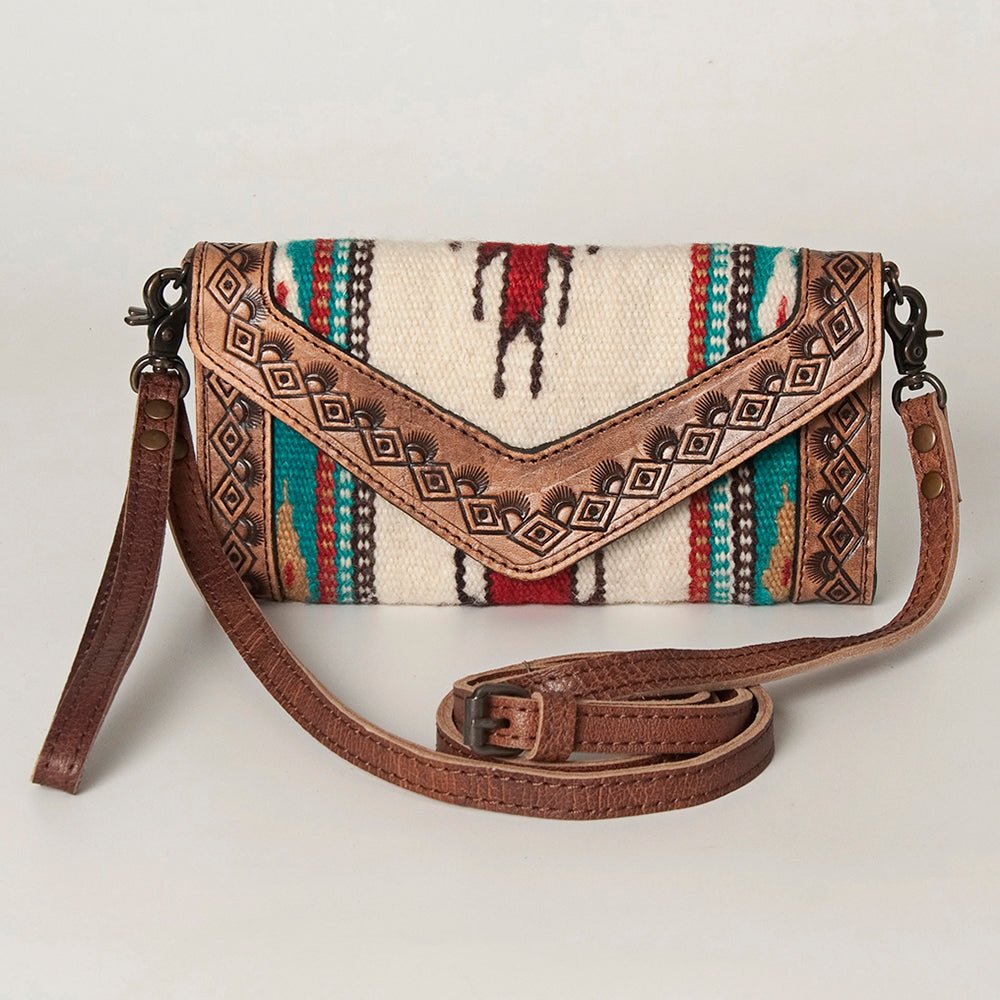 American Darling Hand Tooled Saddle Blanket Genuine Leather