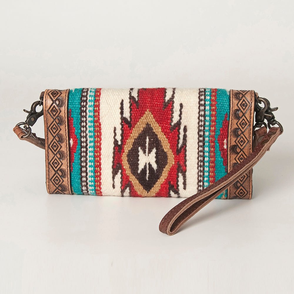 American Darling Hand Tooled Saddle Blanket Genuine Leather