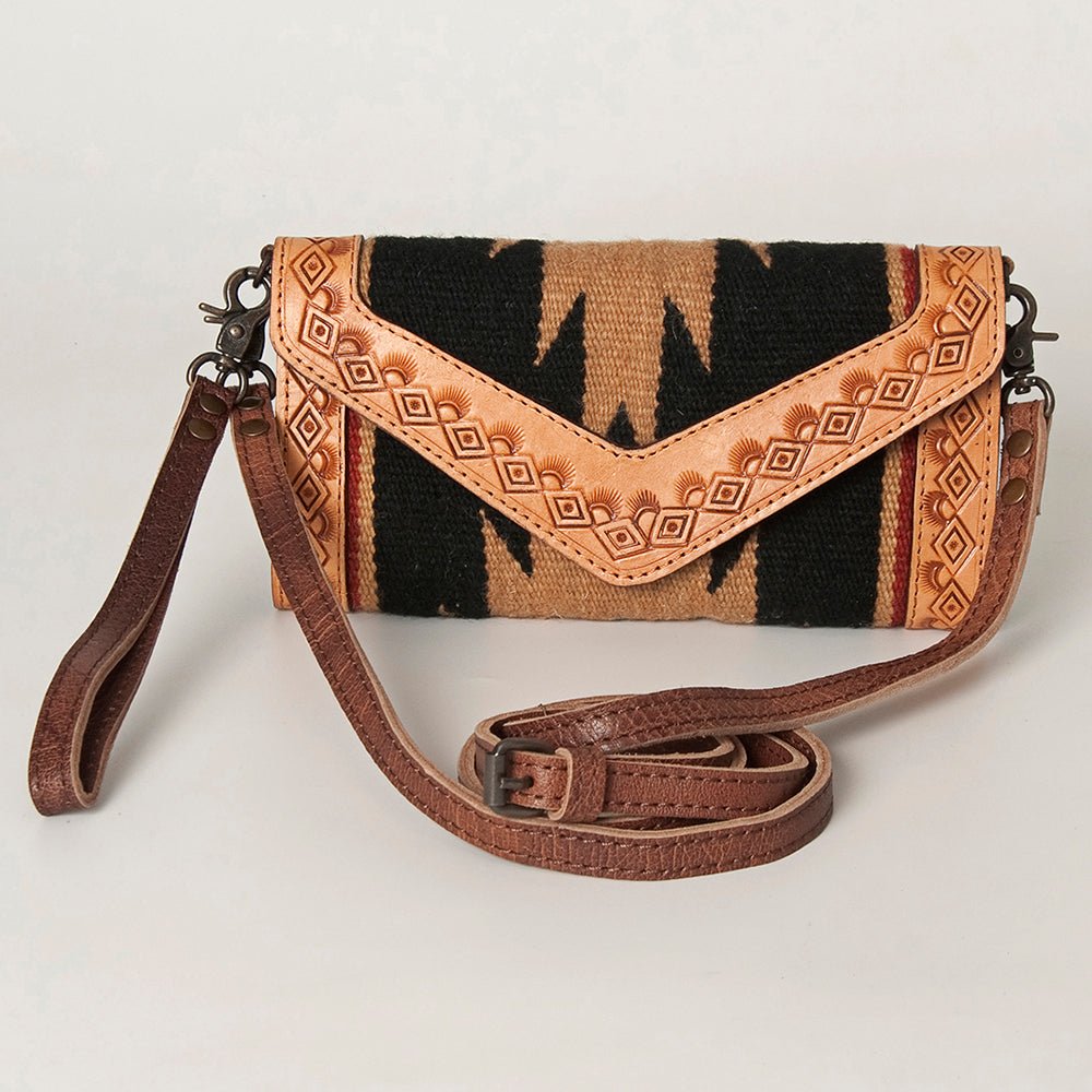 American Darling Hand Tooled Saddle Blanket Genuine Leather
